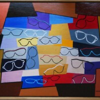 lxb 83x63 incl. lijst. Prijs € 300,-